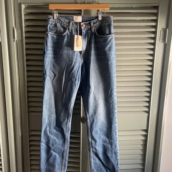 Doen Blue Straight Leg Jeans High-Rise - Picture 4 of 6